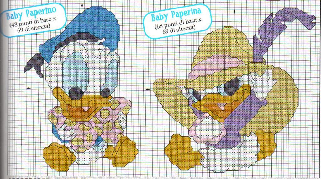 Schema punto croce Paperino&Paperina (2)